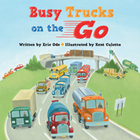 Busy Trucks on the Go book cover