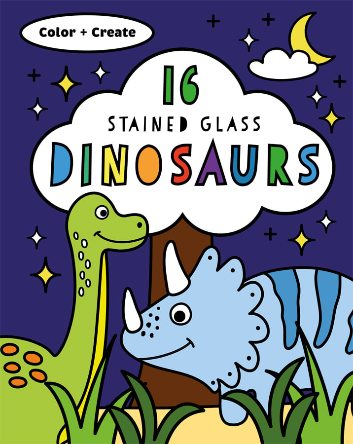 Stained Glass Dinosaurs book cover