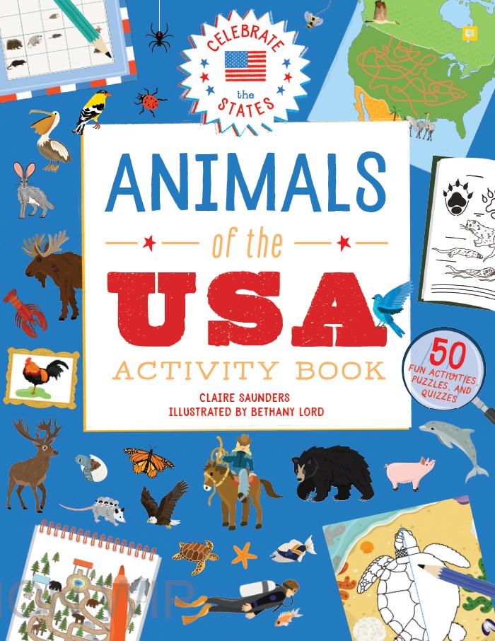 Animals of the USA Activity Book cover