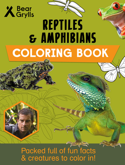 Reptiles & Amphibians Coloring Book cover